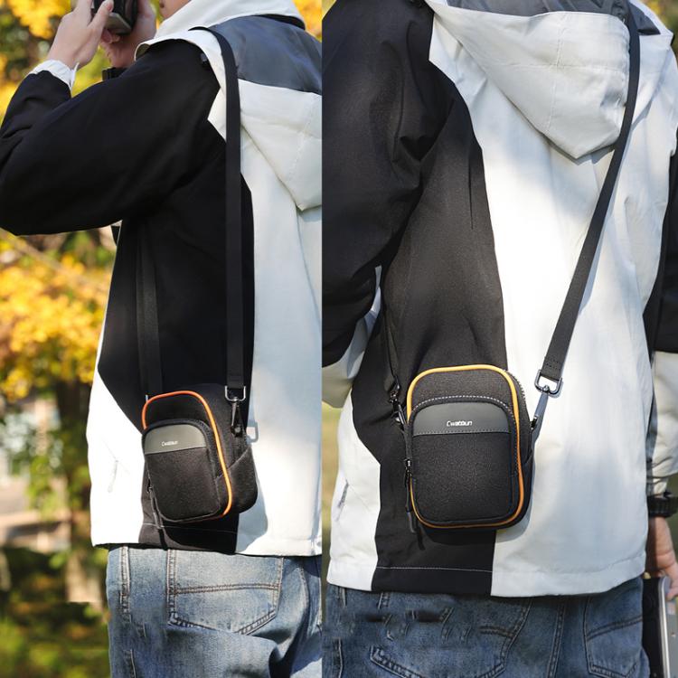 Cwatcun D168 Small Convenient Camera Bag Scratch-Resistant And Wear-Resistant Microslice Card Camera Pouch(Black)