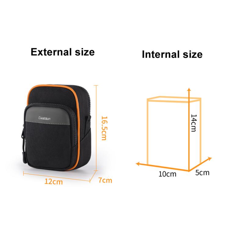 Cwatcun D168 Small Convenient Camera Bag Scratch-Resistant And Wear-Resistant Microslice Card Camera Pouch(Black)