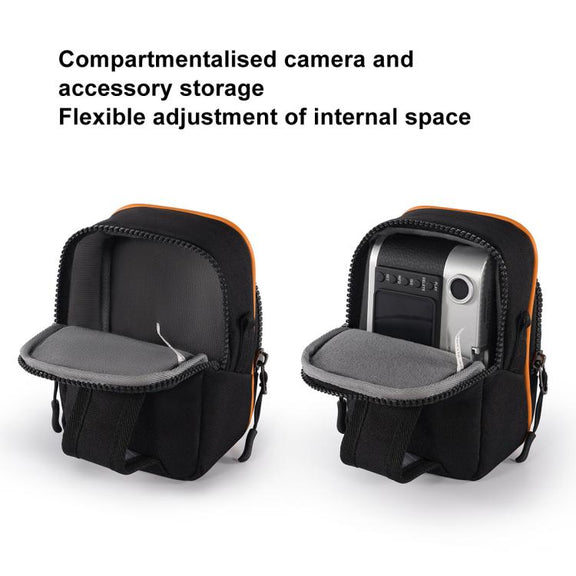 Cwatcun D168 Small Convenient Camera Bag Scratch-Resistant And Wear-Resistant Microslice Card Camera Pouch(Black)