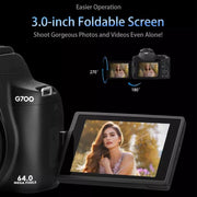 Ordro 4K Ultra HD Rotating Screen Optical Zoom Digital Camera