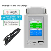 For DJI Mini 4 Pro / Mini 3 Pro / Mini 3 YX Color Screen Dual-way Charger Battery Manager  With 65W US Plug