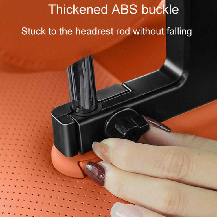 Universal Car Seat Back Double Hooks Umbrella Clothing Storage Rack(Black)