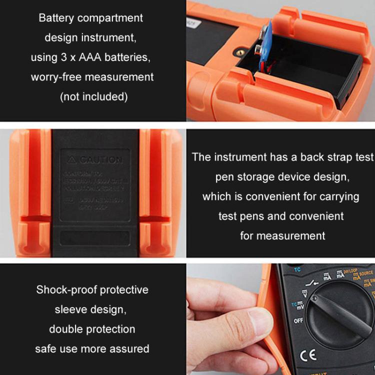 Victor Output Current Voltage Process Signal Source Multimeter, Model: VC71B