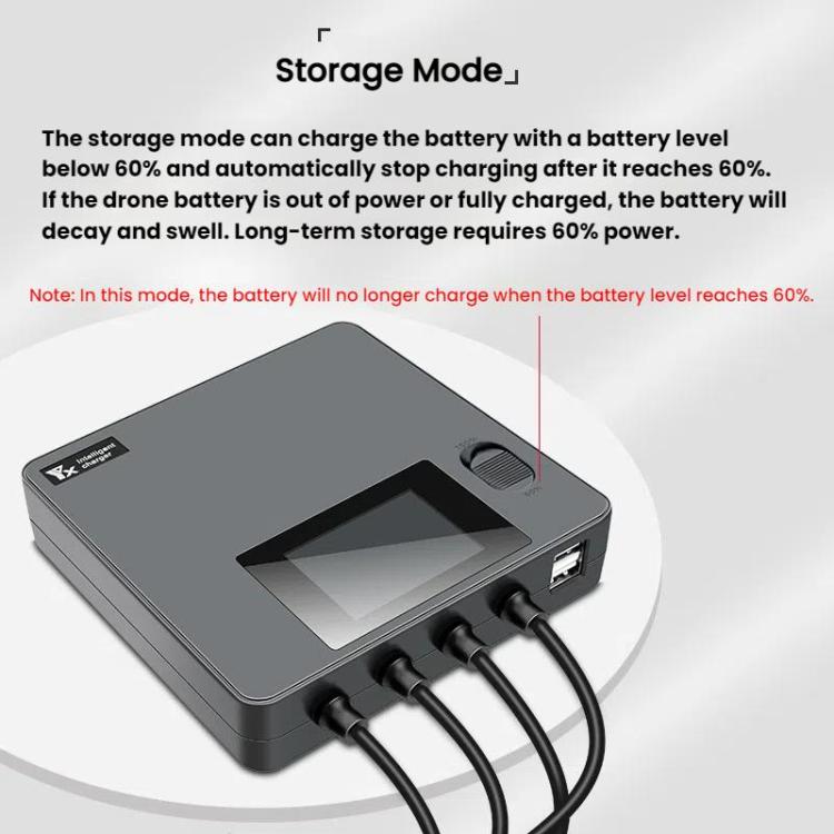 For DJI Mini 4 Pro / Mini 3 Pro / Mini 3 Color Screen Digital Display Four-Way Charger Battery Manager  UK Plug