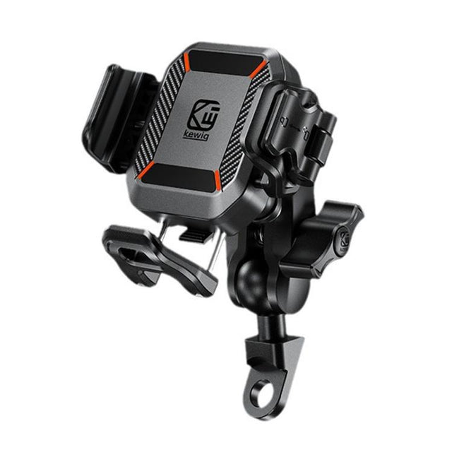 Kewig M33-C2 Outdoor Motorcycle Bike Riding Anti-Theft Shock Absorbing Cell Phone Holder(Mirror Base Model)