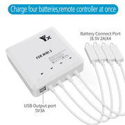 For DJI Mini 4 Pro / Mini 3 Pro / Mini 3 Drone YX 4-way Charger Battery Butler US Plug