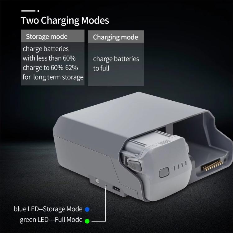 For DJI Air 3S /Air 3 YX Two-Way Charger Battery Manager(Light Gray)