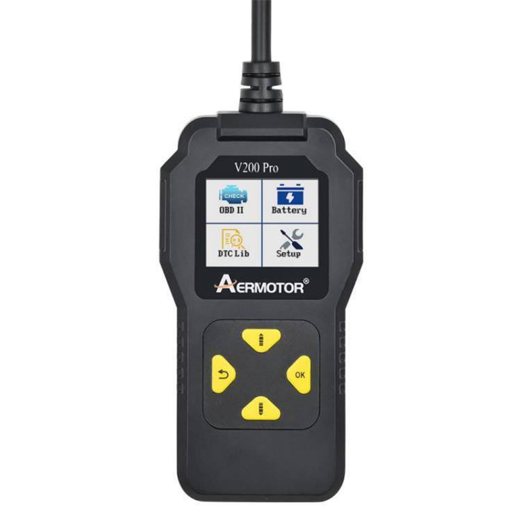 AERMOTOR V200PRO Car Troubleshooter Engine Inspection Scanner Readout Card ELM327 Battery Inspection Tool(Black)