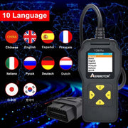 AERMOTOR V200PRO Car Troubleshooter Engine Inspection Scanner Readout Card ELM327 Battery Inspection Tool(Black)