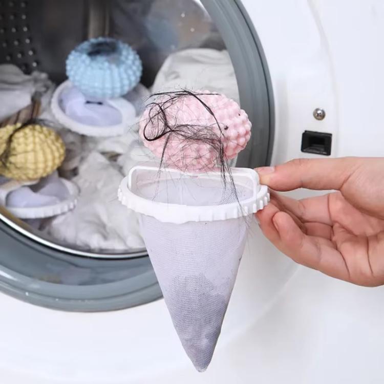 Hair Filter Bag Laundry Lint Catcher for Washing Machine(Yellow)