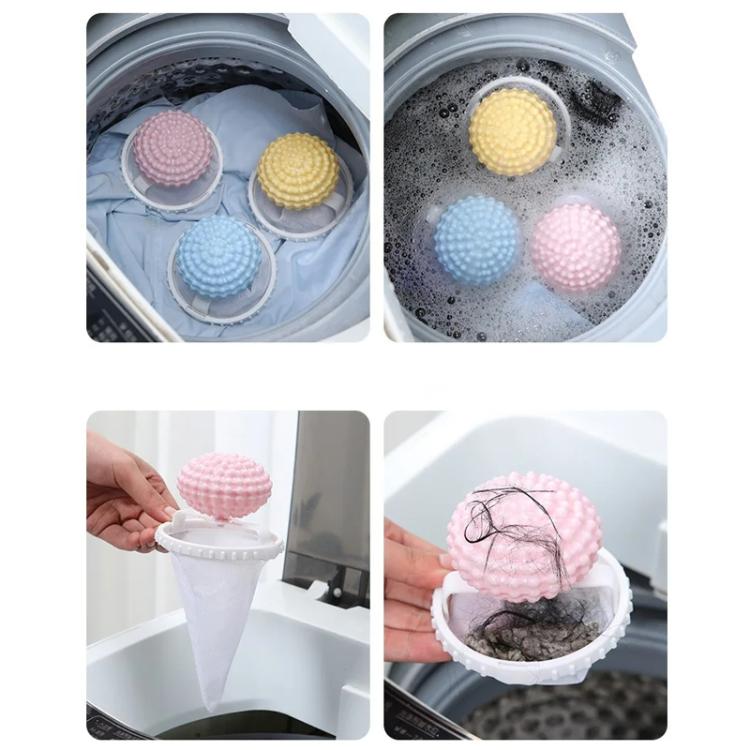 Hair Filter Bag Laundry Lint Catcher for Washing Machine(Yellow)