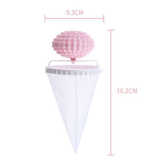 Hair Filter Bag Laundry Lint Catcher for Washing Machine(Pink)