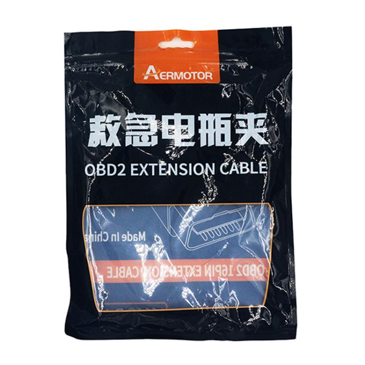 AERMOTOR Car ECU OBD2 Connector Battery Charging Clip Emergency Power Off Protector(Red Black)