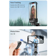 TokQi Q18 Desktop Wireless Remote Control Handheld Gimbal Stabilizer Fill Light Selfie Stick Tripod(Black)
