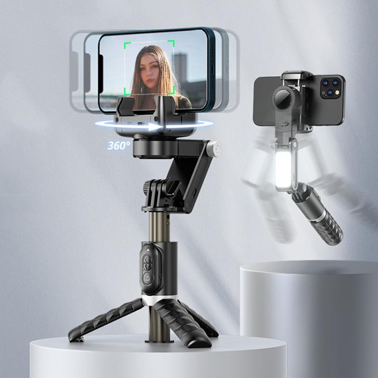 TokQi Q18 Desktop Wireless Remote Control Handheld Gimbal Stabilizer Fill Light Selfie Stick Tripod(Black)