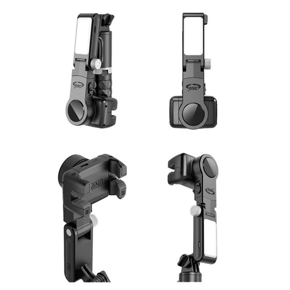 TokQi Q18 Desktop Wireless Remote Control Handheld Gimbal Stabilizer Fill Light Selfie Stick Tripod(Black)