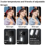 TokQi Q18 Desktop Wireless Remote Control Handheld Gimbal Stabilizer Fill Light Selfie Stick Tripod(Black)
