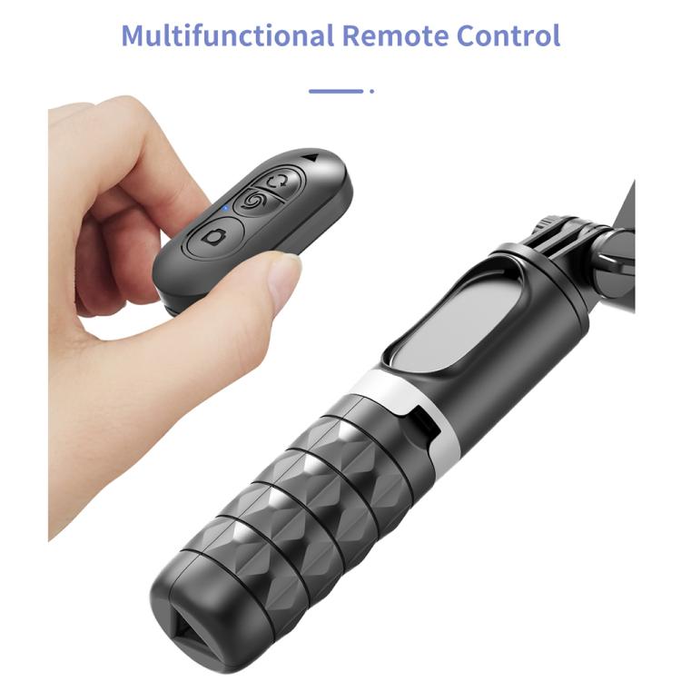 TokQi Q18 Desktop Wireless Remote Control Handheld Gimbal Stabilizer Fill Light Selfie Stick Tripod(Black)
