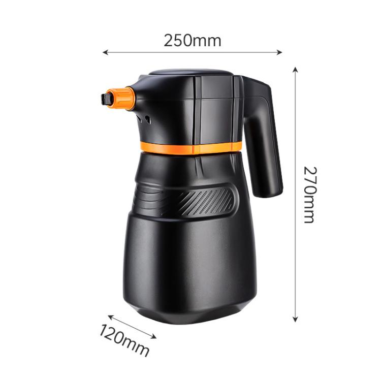 2L Car Washing Electrical Foam Sprayer Rechargeable Pressurized PA Kettle(White Orange)