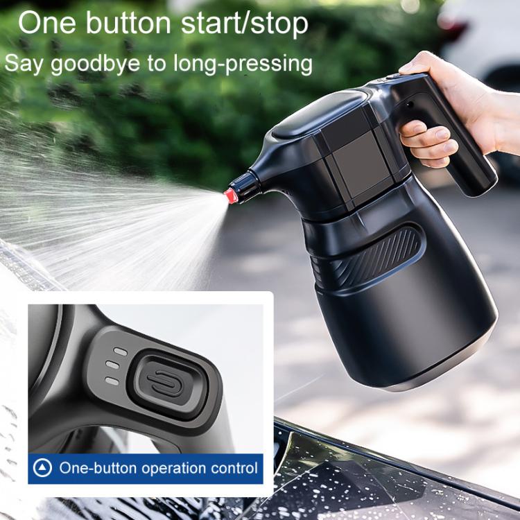 2L Car Washing Electrical Foam Sprayer Rechargeable Pressurized PA Kettle(White Orange)