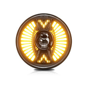 7 Inch Round Lens With Tangent Fan-Shaped Angel Eye Headlights(H4)
