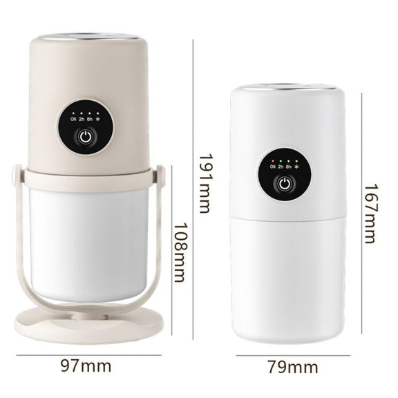 Desktop Dual Port Humidifier Portable Mini Air Purifier With Nightlight, Color: Beige