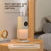 Desktop Dual Port Humidifier Portable Mini Air Purifier With Nightlight, Color: White+Base