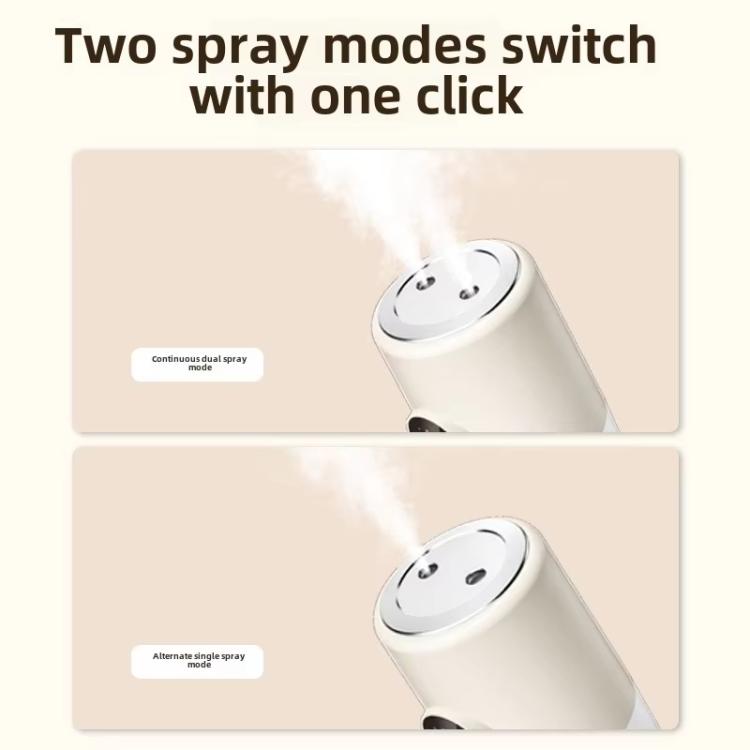 Desktop Dual Port Humidifier Portable Mini Air Purifier With Nightlight, Color: Beige