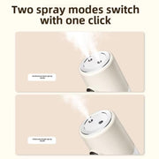 Desktop Dual Port Humidifier Portable Mini Air Purifier With Nightlight, Color: Beige