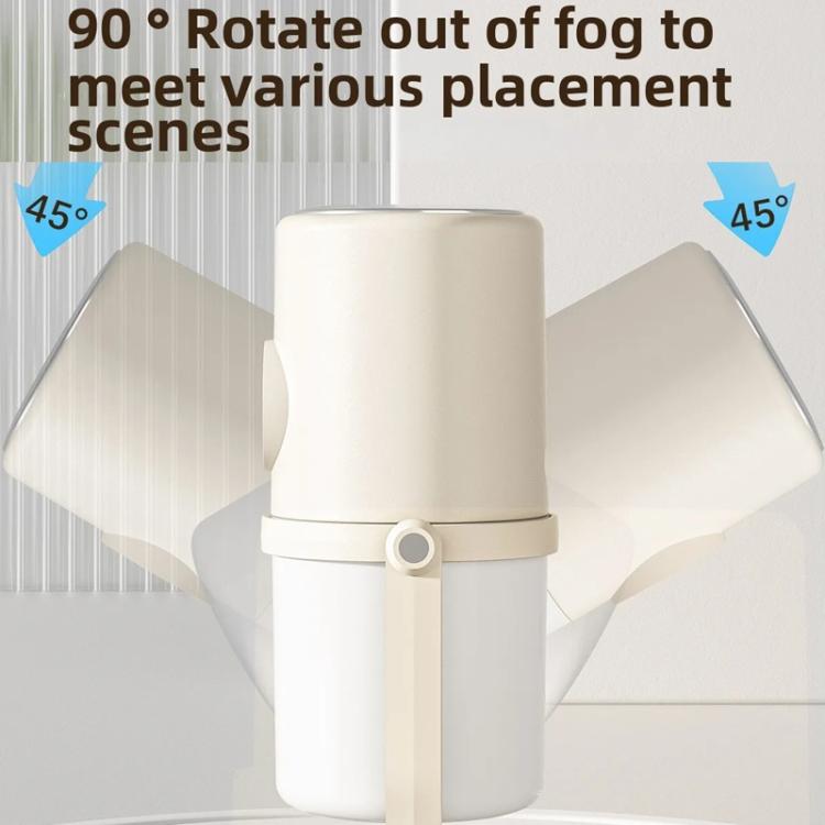 Desktop Dual Port Humidifier Portable Mini Air Purifier With Nightlight, Color: Beige