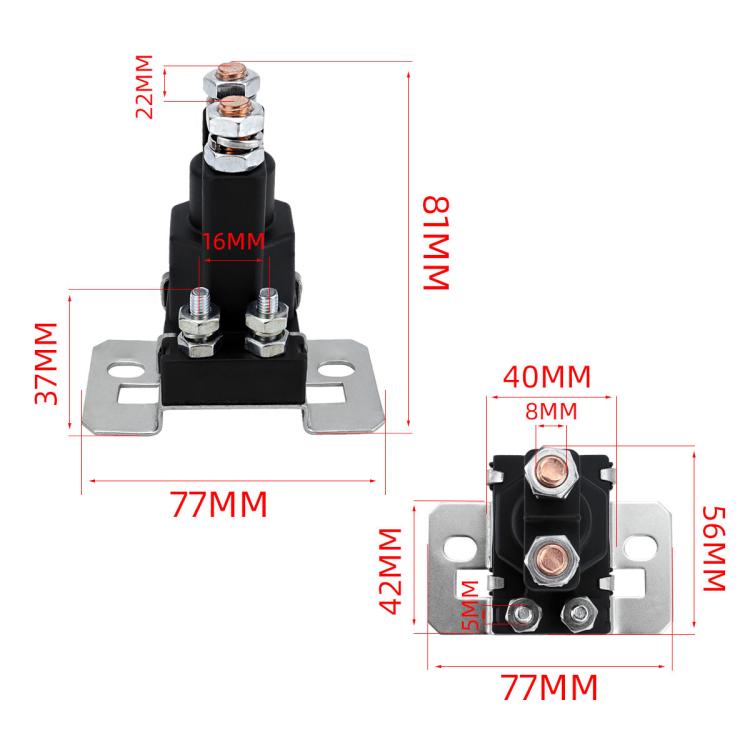 12V DC High Current Quick Start Relay For Cars And Yachts(With 60A Fuse Tube)