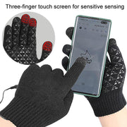 USB Heating Electric Warm Gloves Students Internet Writing Game Thickened Full Finger Knitted Heated Gloves, Size: Uniform(Gray)
