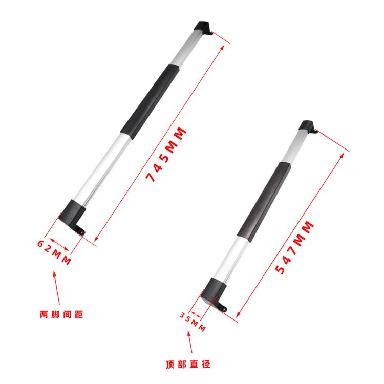RV Screen Three-section Split Telescopic Rod L-shaped Replacement Handle, Specifications: Right Hand