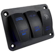 Blue Light Laser Engraved Panel Combination Switch For Car Boat, Specifications: 3-digit Panel - Car Switches by PMC TechLife | Online Shopping South Africa | PMC TechLife | Buy Now Pay Later Mobicred