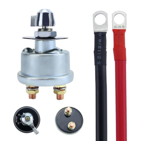 RV Yacht High Current Power Cut-off Switch + Copper Core Cable