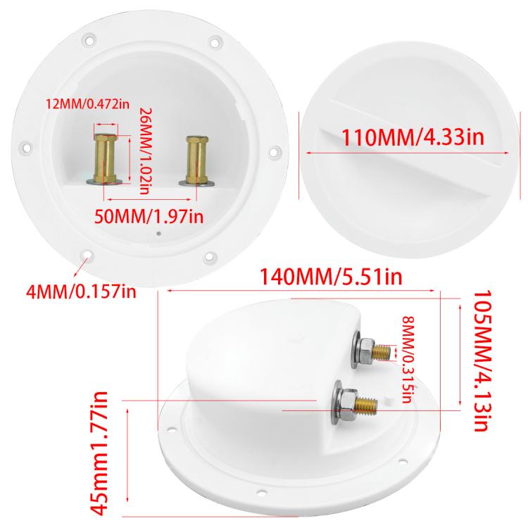 RV Marine Water-resistant Sea Fishing Sealed Pure Copper Conductive Junction Box, Configuration: CP-5097