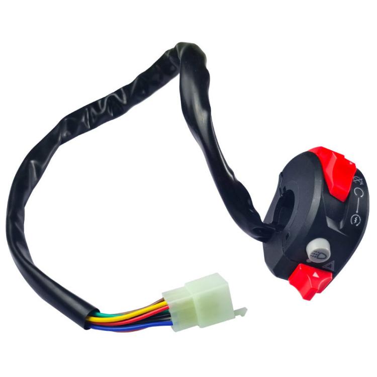 Motorcycle Modification Accessories Handlebar Faucet Start And Stop Double Flash Switch(Black)