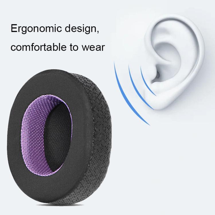 1pair Headset Sponge Earmuffs for SteelSeries Arctis Pro / Arctis 3 / 5 / 7, Color: Black ??Ice Leather
