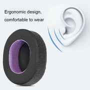 1pair Headset Sponge Earmuffs for SteelSeries Arctis Pro / Arctis 3 / 5 / 7, Color: Black ??Ice Leather