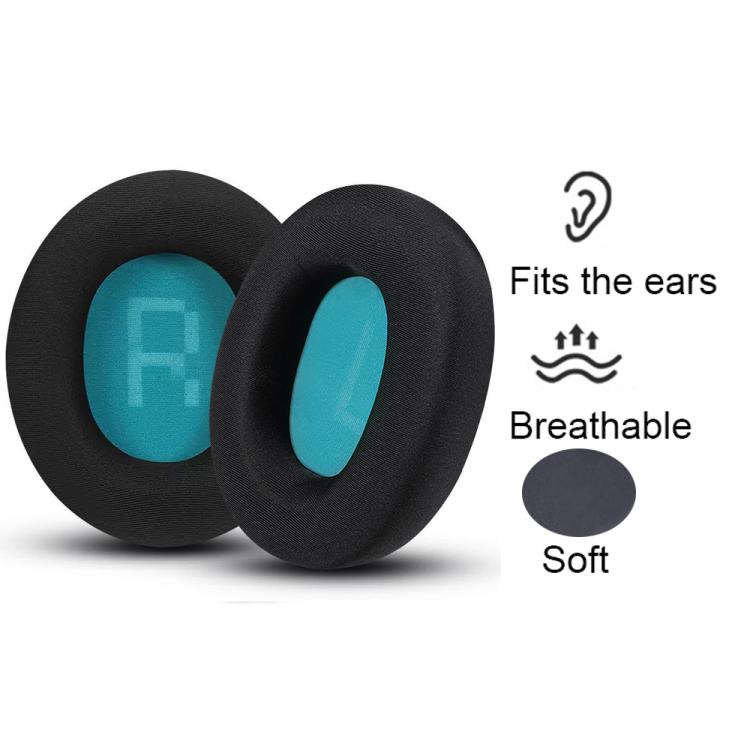 1pair Headset Sponge Earmuffs for SteelSeries Arctis Pro / Arctis 3 / 5 / 7, Color: Black Green Ice Silk