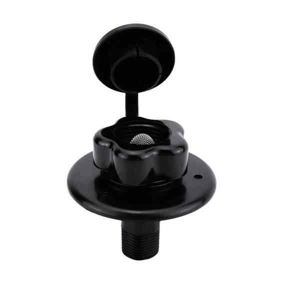 RV Ship Flange Threaded Leak-proof Water Inlet Connector Check Valve, Specifications: Black 1