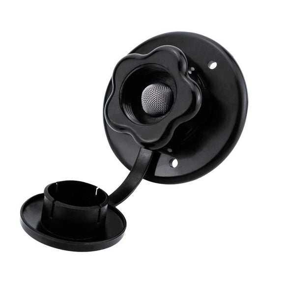 RV Ship Flange Threaded Leak-proof Water Inlet Connector Check Valve, Specifications: Black 2