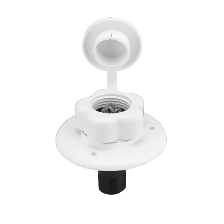 RV Ship Flange Threaded Leak-proof Water Inlet Connector Check Valve, Specifications: White 1