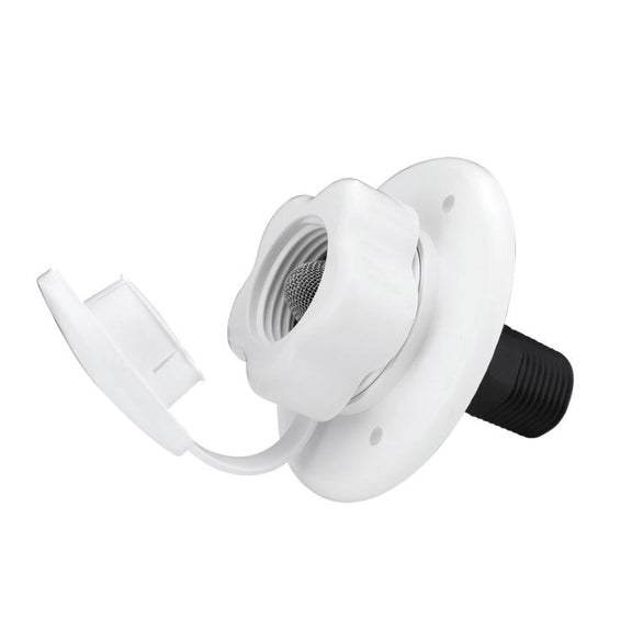 RV Ship Flange Threaded Leak-proof Water Inlet Connector Check Valve, Specifications: White 1