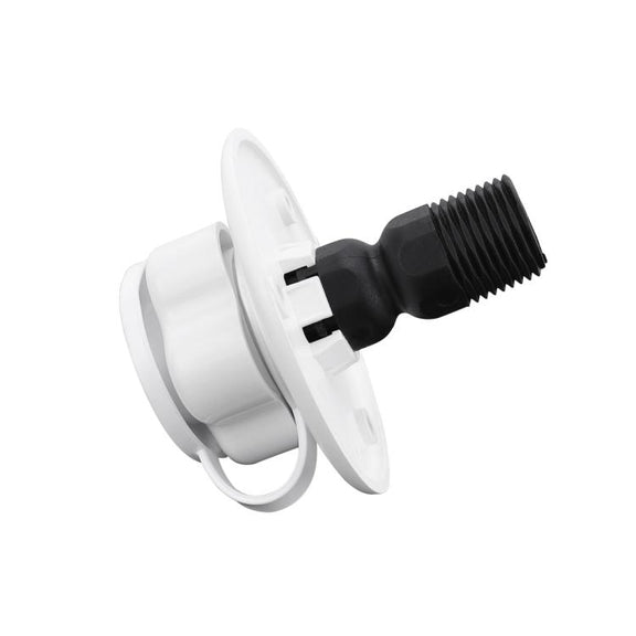 RV Ship Flange Threaded Leak-proof Water Inlet Connector Check Valve, Specifications: White 2