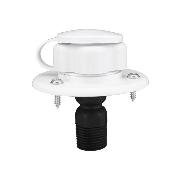 RV Ship Flange Threaded Leak-proof Water Inlet Connector Check Valve, Specifications: White 3