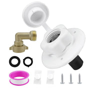 RV Ship Flange Threaded Leak-proof Water Inlet Connector Check Valve, Specifications: White 3