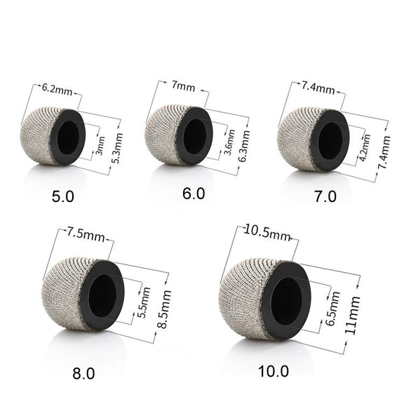 10pcs Silver Fibre Nano Conductive Light Fabric Tip High Sensitivity Capacitive Pen Tip, Spec: 5.0mm
