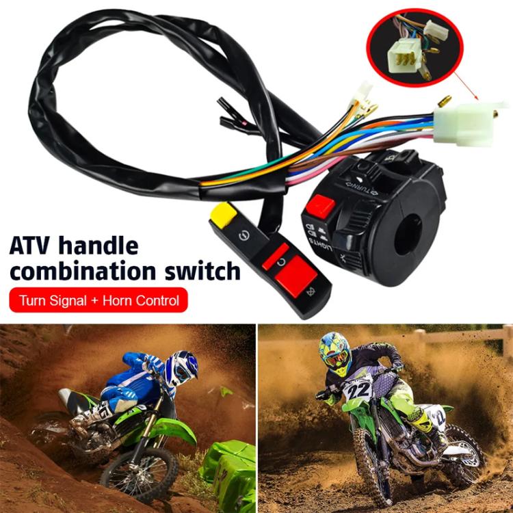 BZKG-ATV Off-Road Motorcycle Modified Accessories Handlebar Combination Switch(Black)