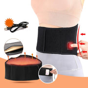 USB Electric Heating Warming Anti-cold Waist Protector Adjustable Sport Support Heat Pad Therapy Waist Belt, Size: Uniform(Black)